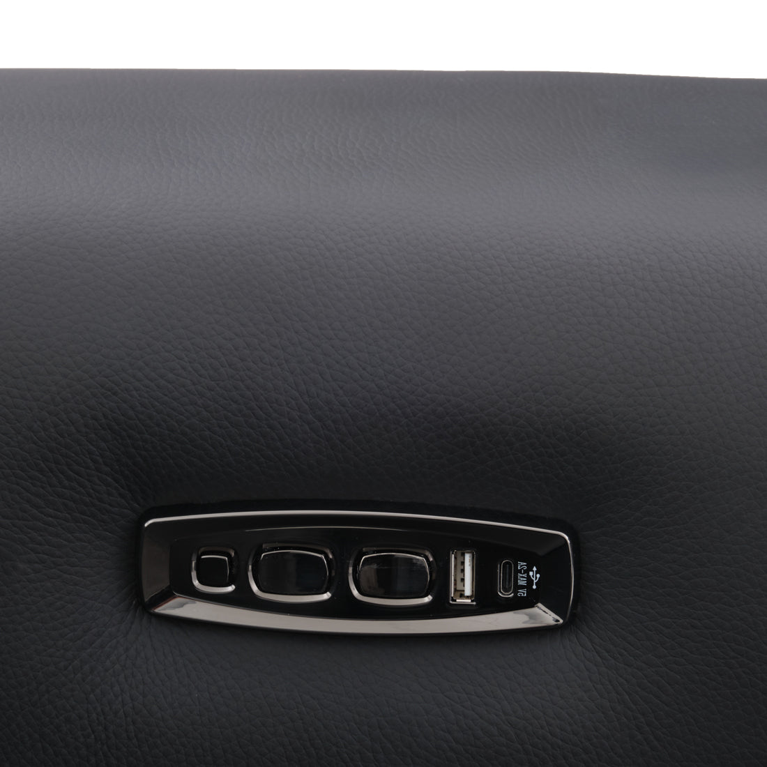 Wilberta Leather Sectional Sofa Black