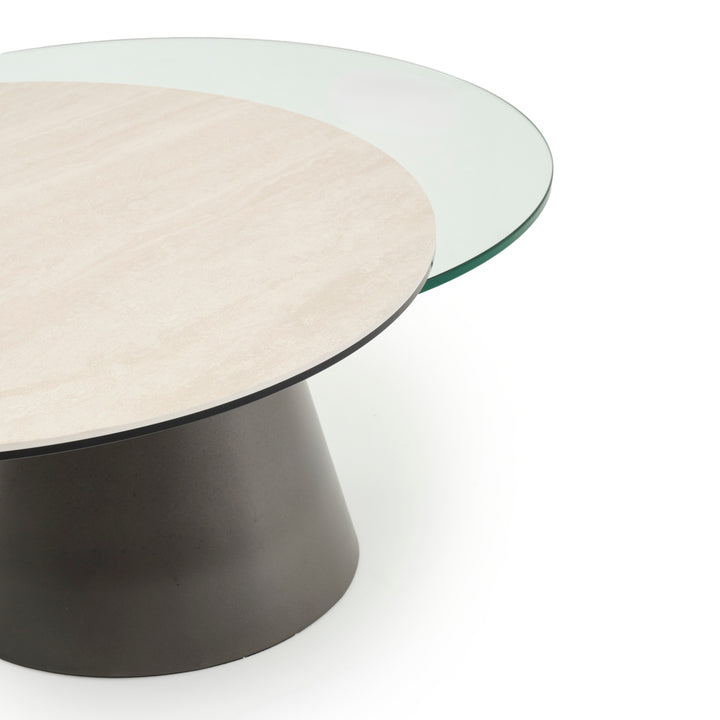 Navona Ceramic Coffee Table Light Brown