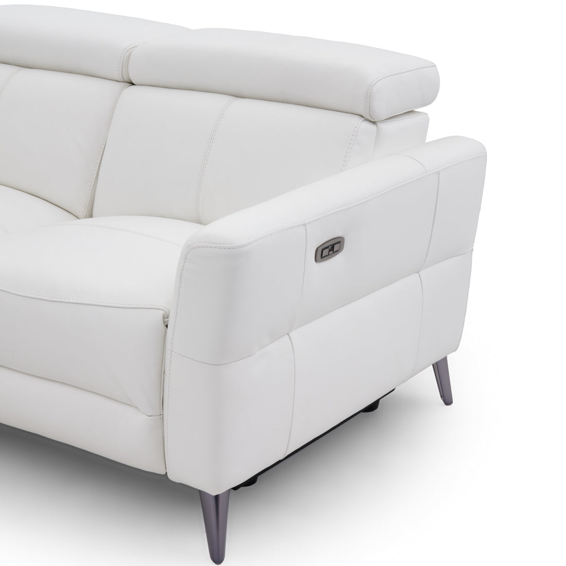 Westlyn Leather Reclining Loveseat White