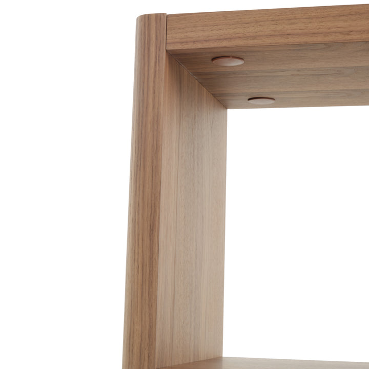 Enza Wood Bookcase Dark Brown