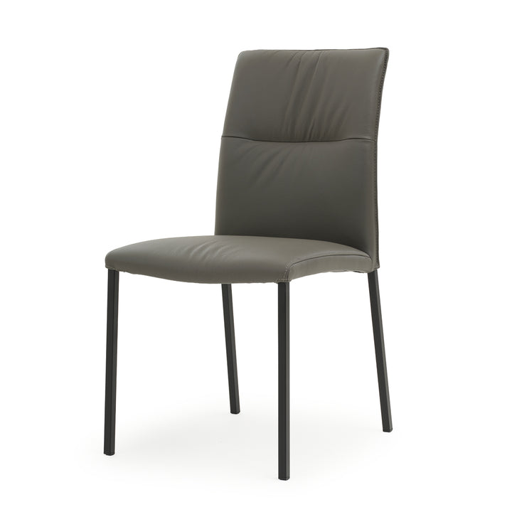Waconia Leather Chair Dark Grey
