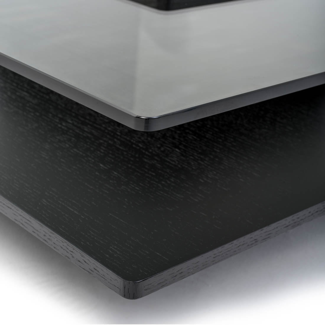 Piatto Glass Coffee Table Black