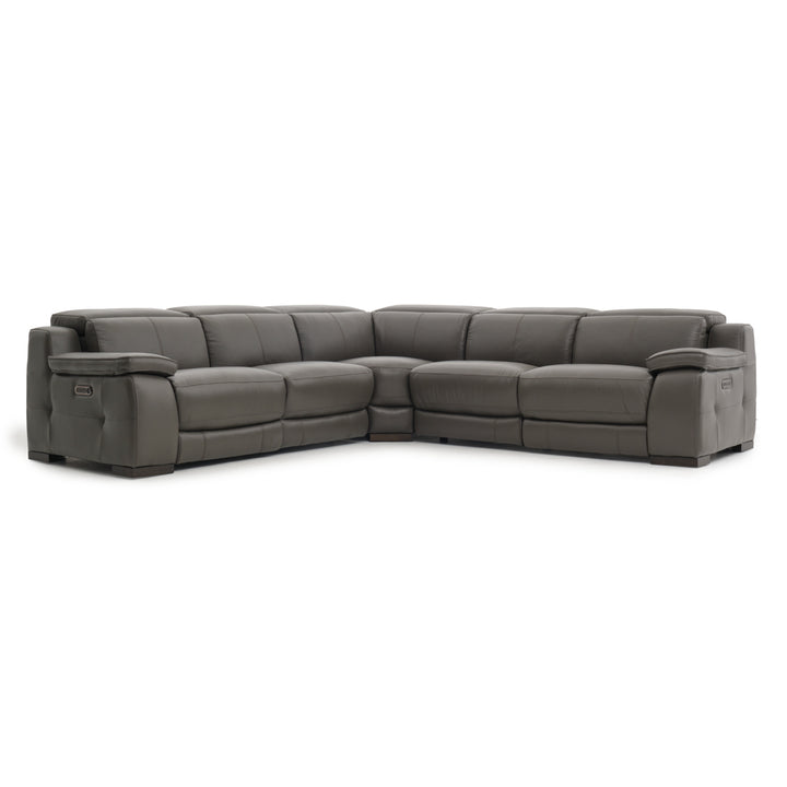 Nova Reclining Sectional Sofa Dark Grey