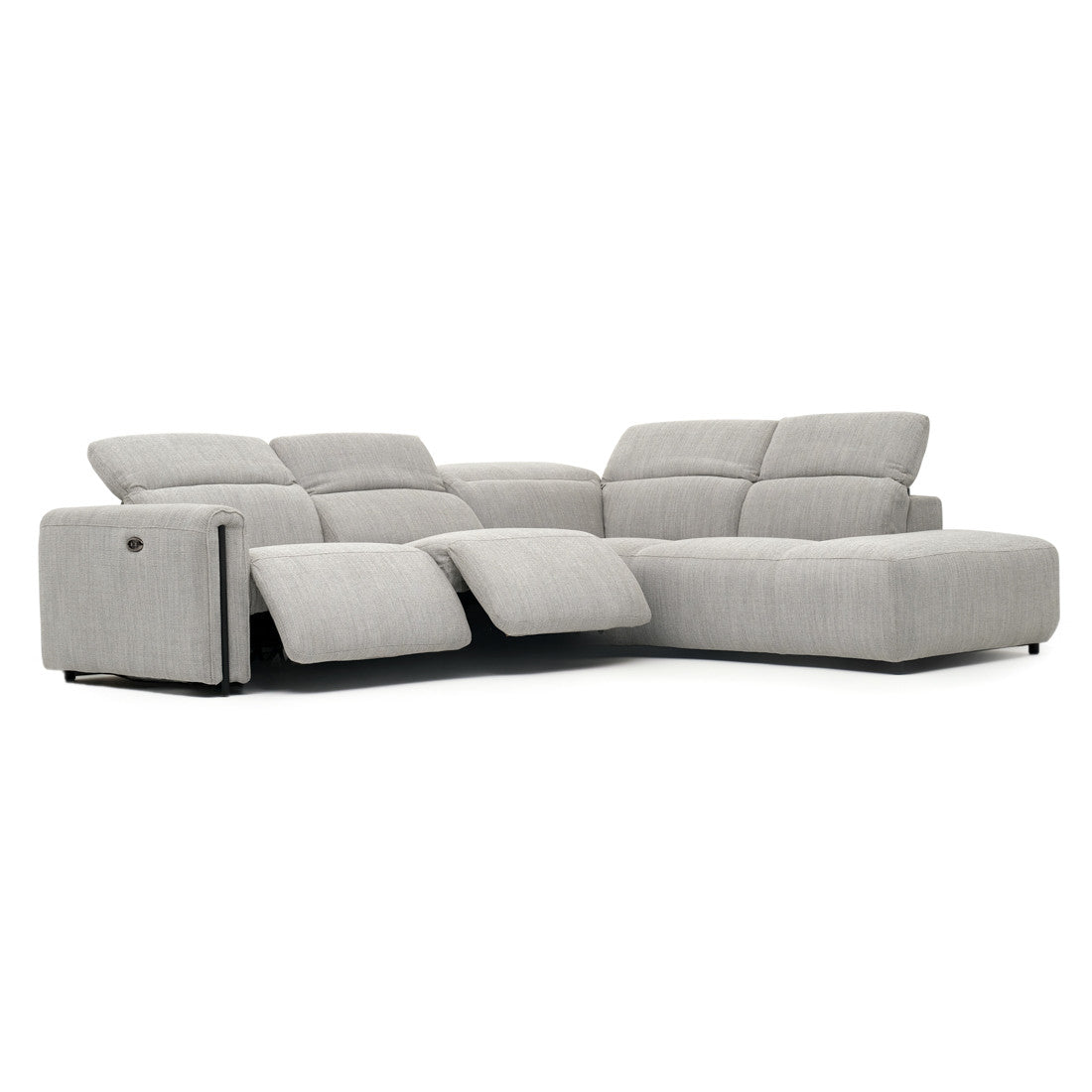 Wilnoir Reclining Sectional Sofa Light Grey