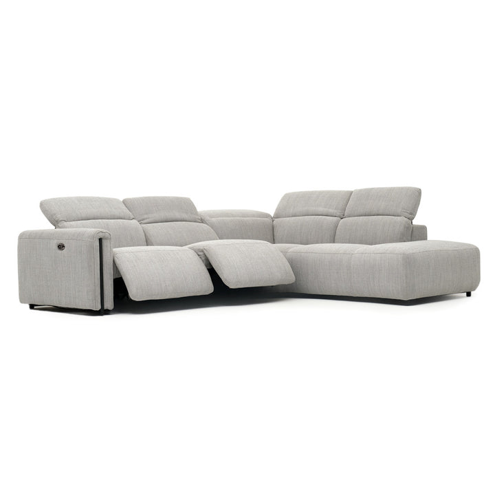Wilnoir Reclining Sectional Sofa Light Grey