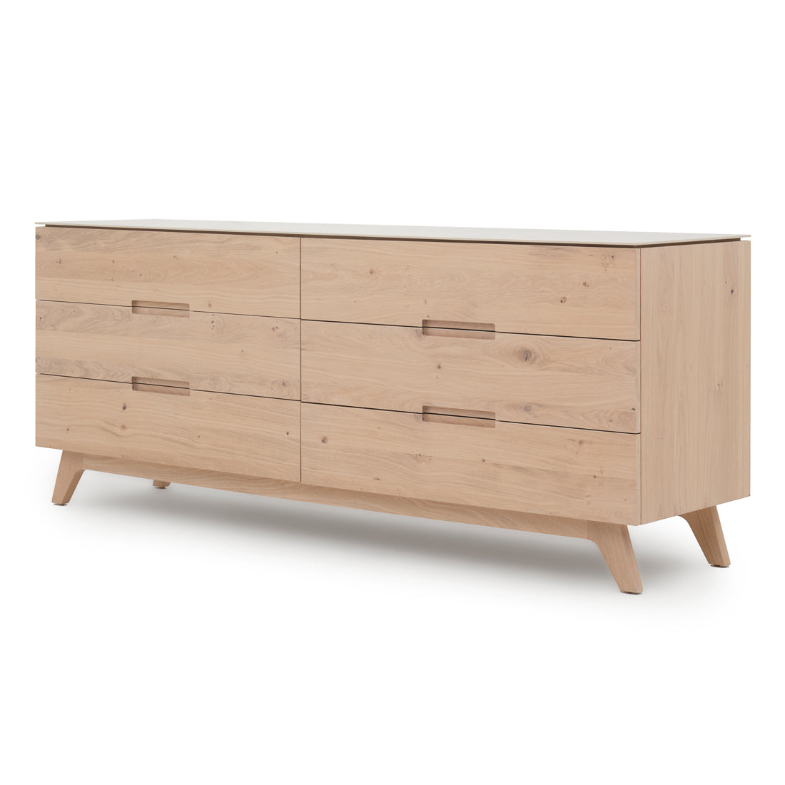 Elaina 6-Drawer Dresser Light Brown