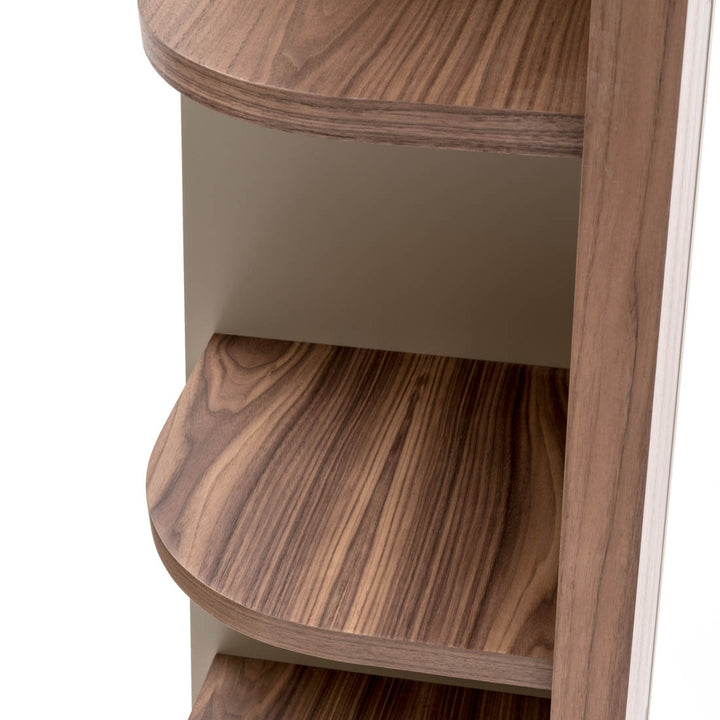 Neghan Wood Bookcase Dark Brown