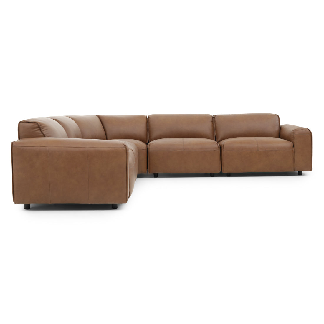 Nessa Leather Modular Set Dark Brown