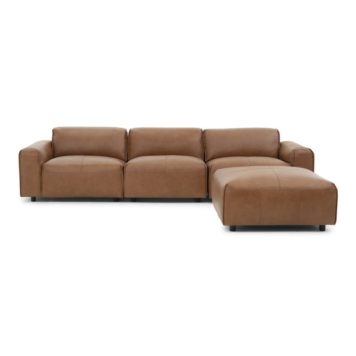 Nessa Leather Modular Set Dark Brown