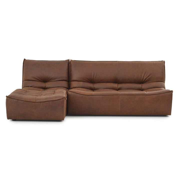 Nesto Leather Modular Set Dark Brown